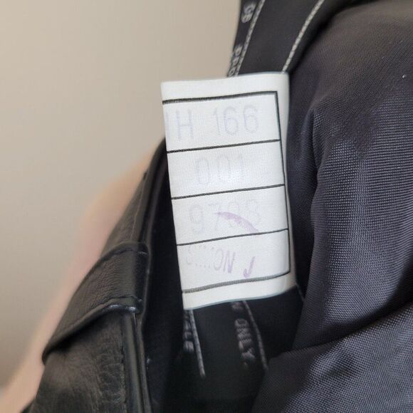 Harley Davidson Vintage 90s Leather Textile Pants High Rise Black Size 2 38/10 - Picture 15 of 16